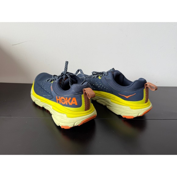Hoka One One Challenger ATR 6 GTX Mens 9.5D Trail Running Shoes Navy Yellow main image 7